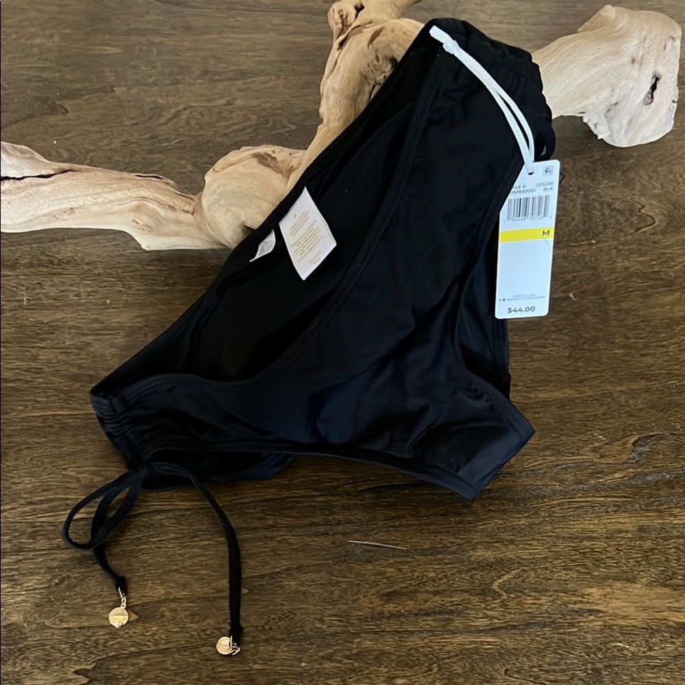 Anne Cole Size Medium BNWT Black Side Tie Bikini Bottom!